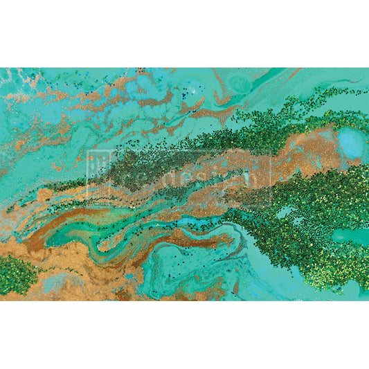 Patina Copper - Fiber Tissue Paper Decoupage - 1 sheet