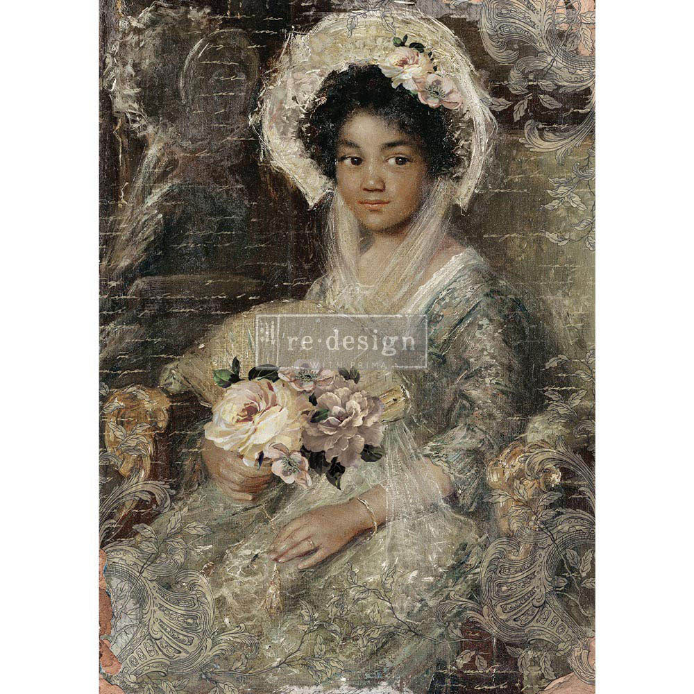 Beautiful Portrait A1 Rice Paper Decoupage