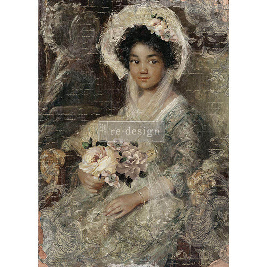 Beautiful Portrait A1 Rice Paper Decoupage