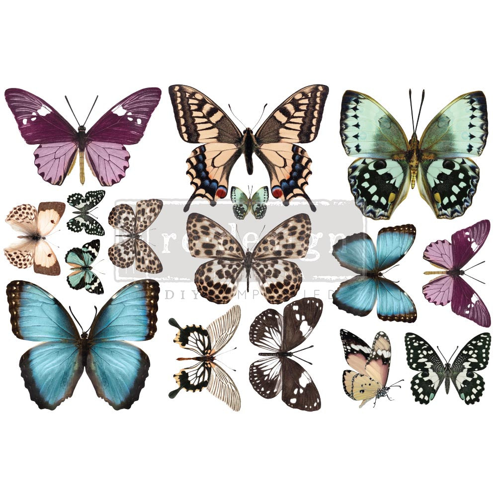 Butterfly - Small Transfer - 6" x 12", 3 sheets