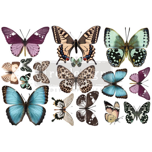 Butterfly - Small Transfer - 6" x 12", 3 sheets