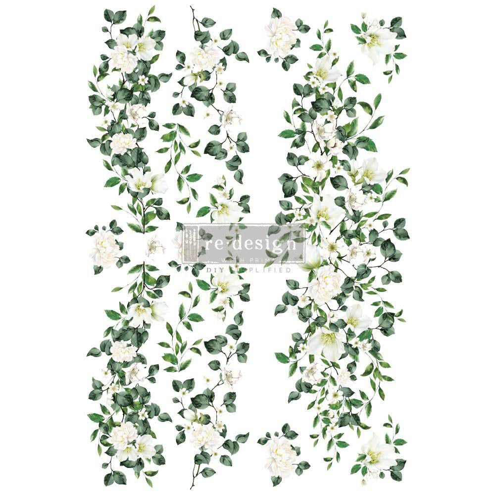 Trellis Flowers Transfer - 24" x 35", 2 sheets