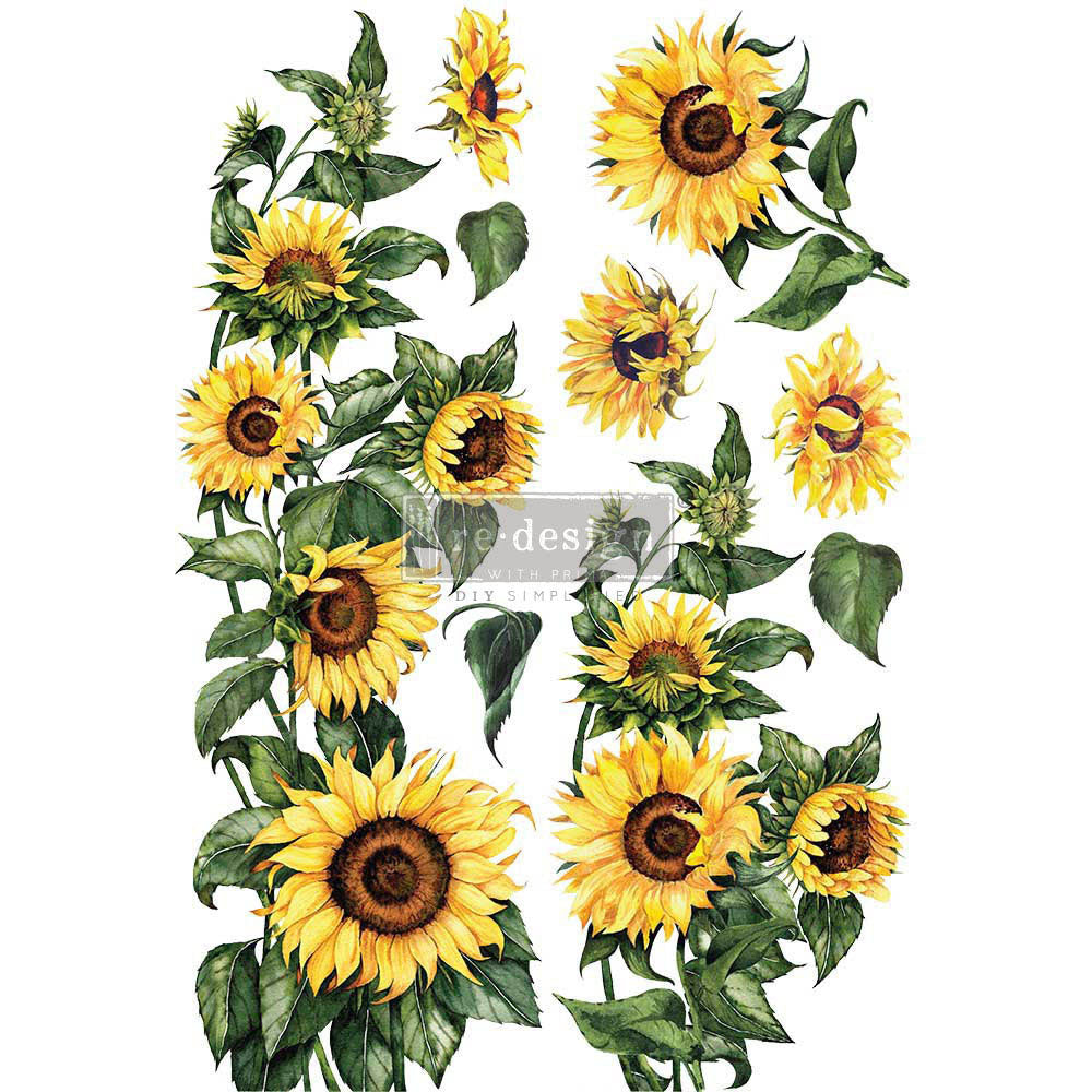 Sunflower Transfer - 24" x 35", 2 sheets