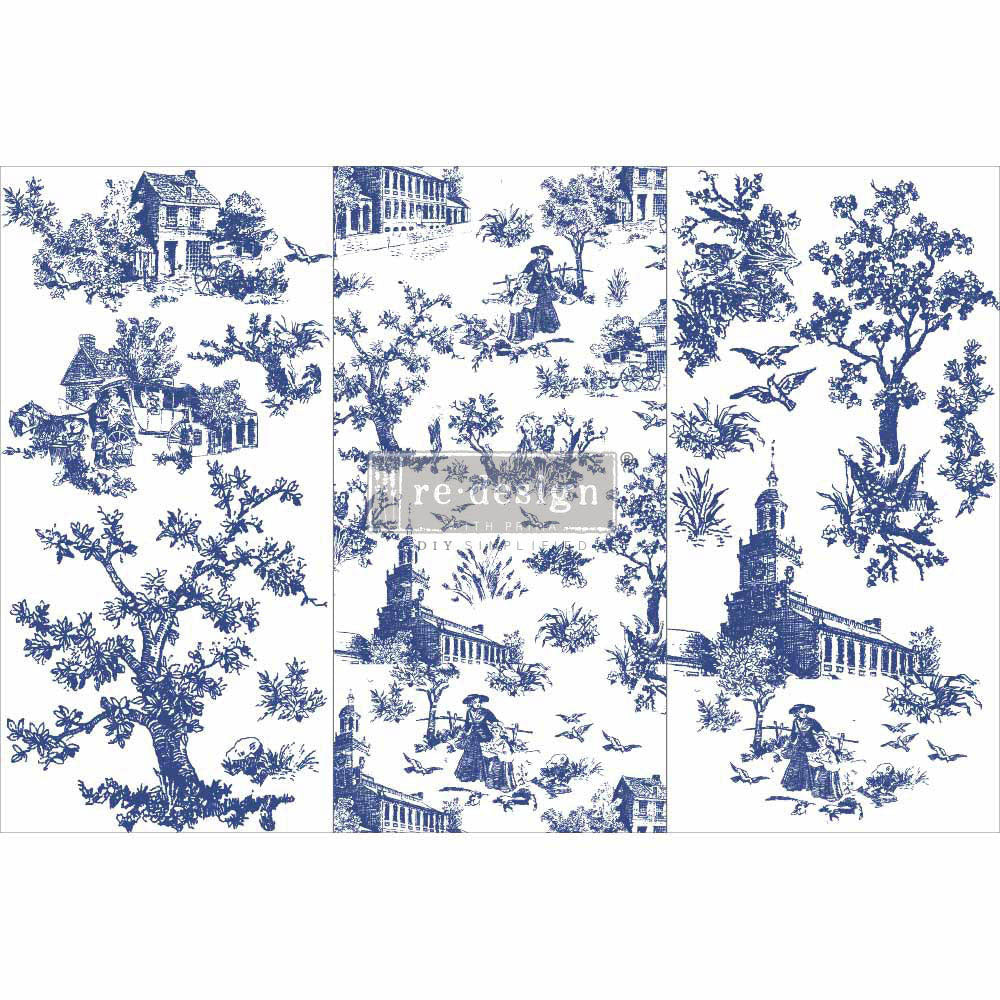 Toile - Small Transfer - 6" x 12", 3 sheets