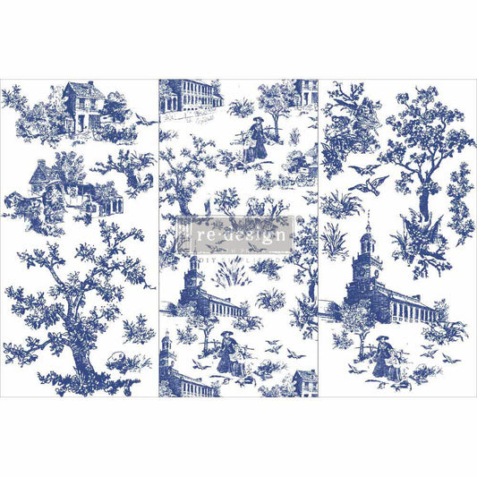 Toile - Small Transfer - 6" x 12", 3 sheets