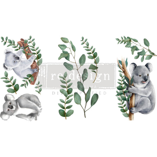Friendly Koala - Small Transfer - 6" x 12", 3 sheets