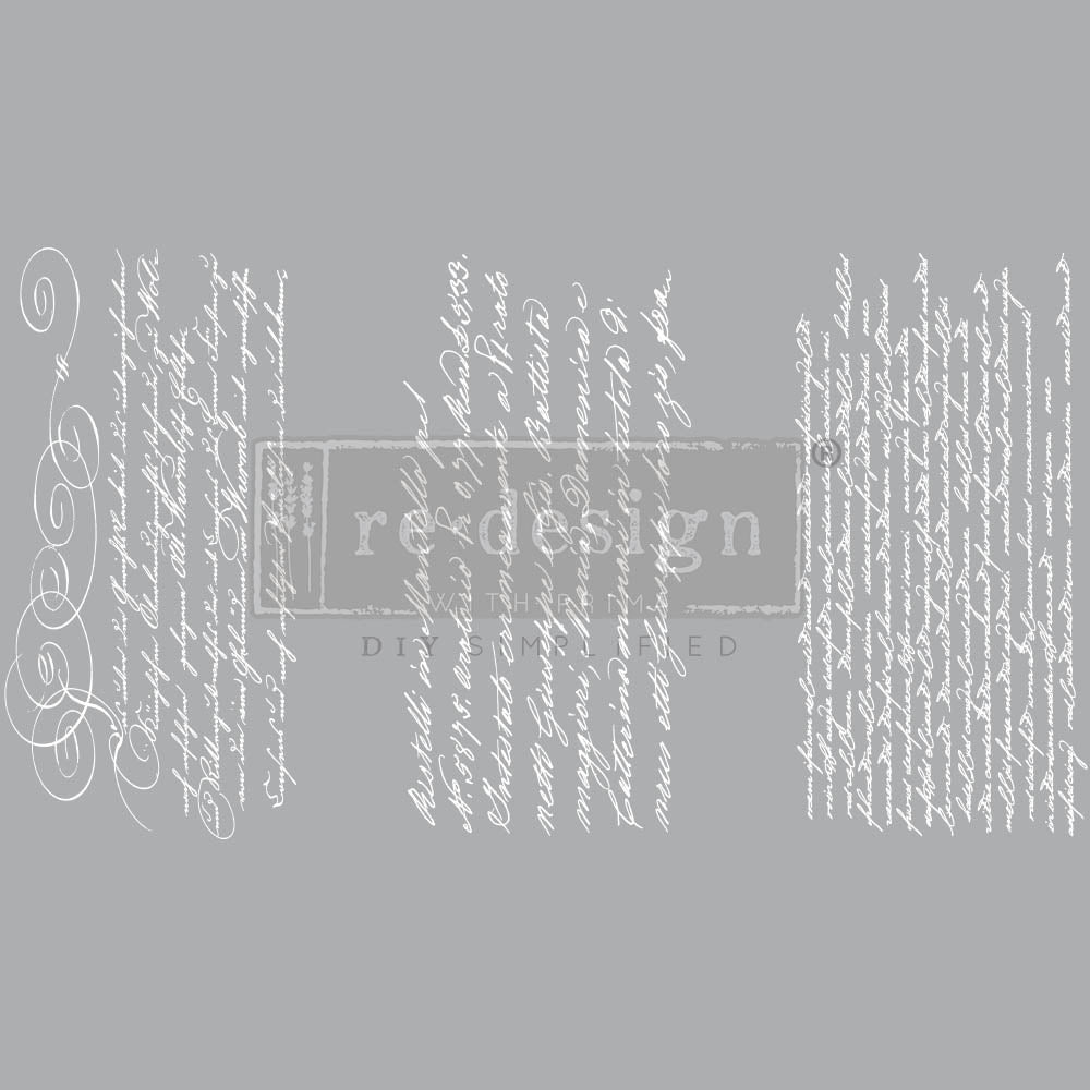 Secret Letter II - Small Transfer - 6" x 12", 3 sheets
