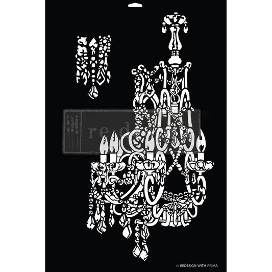 Empire Chandelier Decor Stencil - 16" x 24"