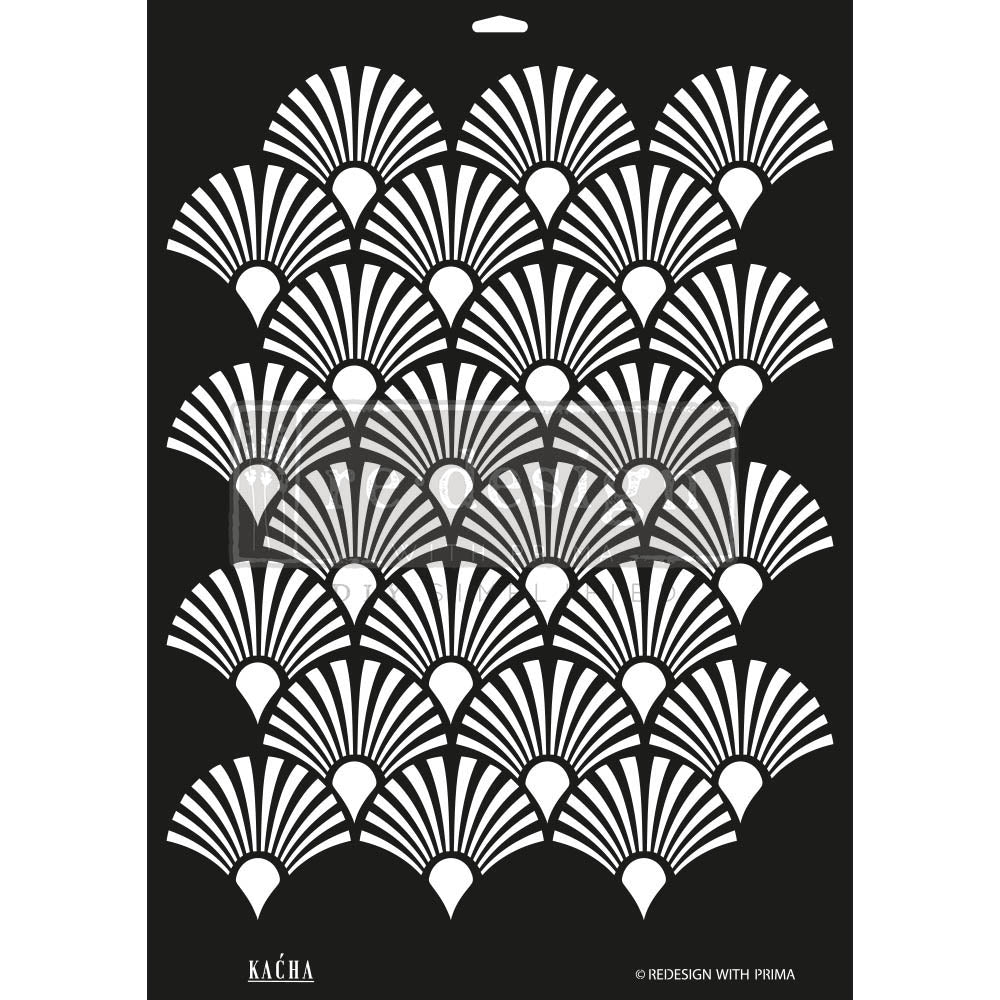 Peacock Decor Stencil Kacha - 18" x 25.5"