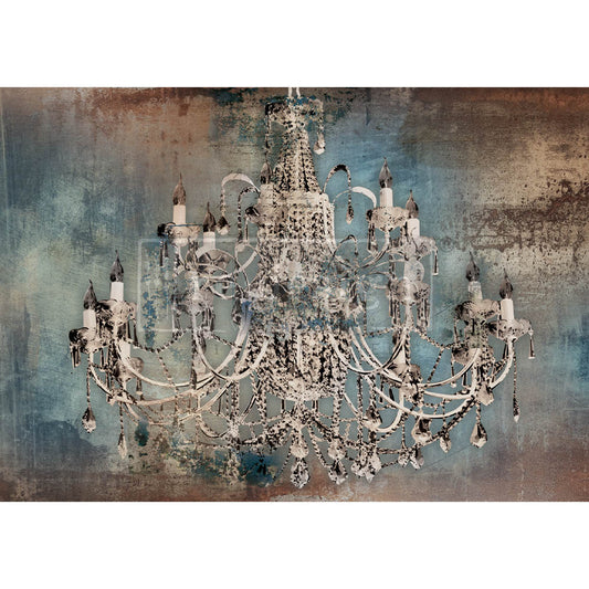 Moody Chandelier A1 Mulberry Rice Paper Decoupage