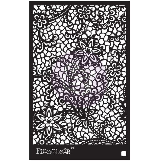 Floral Net Stencil - 6" x 9"
