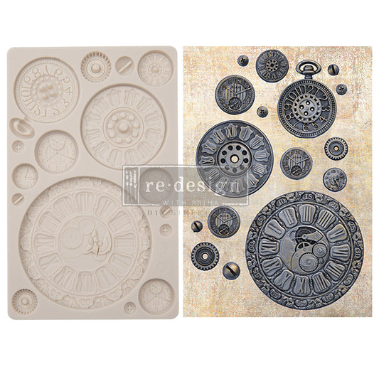 Clock Faces Finnabair Decor Mould - 1 pc, 5"x10"x8mm