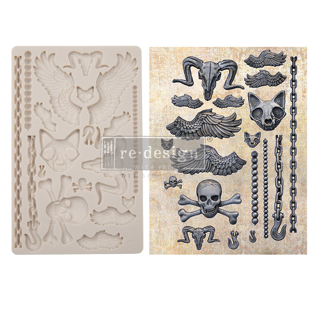 Pieces of Underworld Finnabair Decor Mould - 1 pc, 5"x10"x8mm