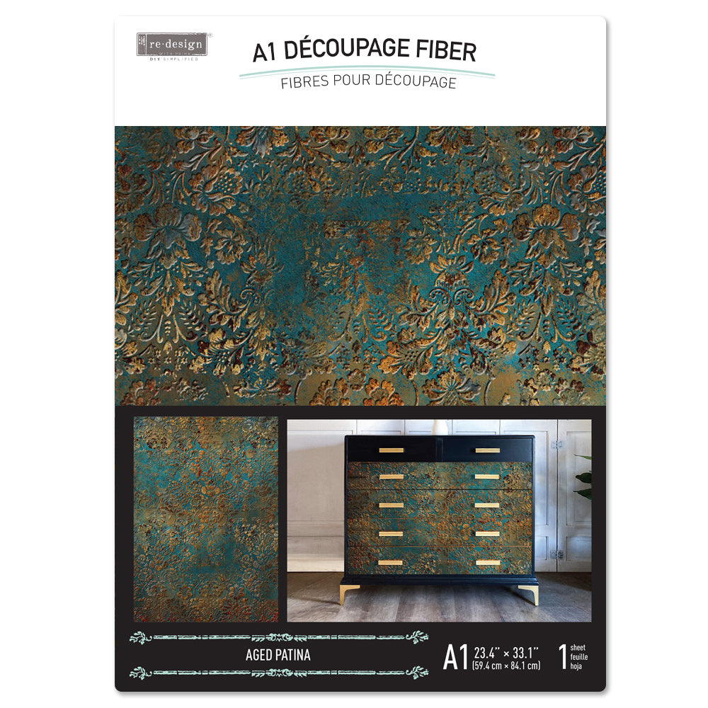 Aged Patina - A1 Fiber Paper Decoupage