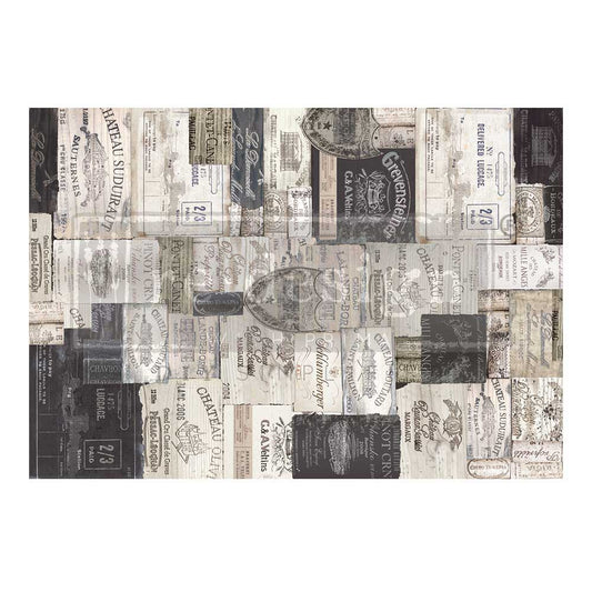 Antique Labels - A1 Fiber Paper Decoupage