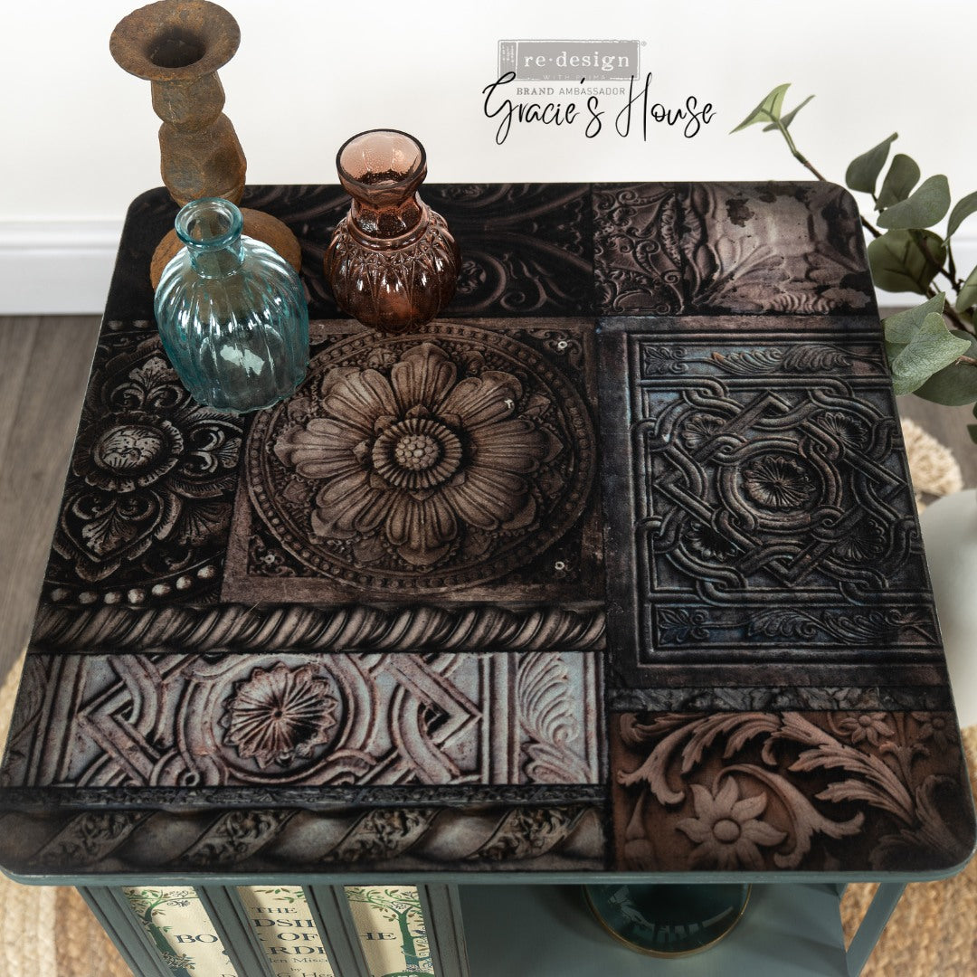 Carved Stonework - A1 Fiber Paper Decoupage