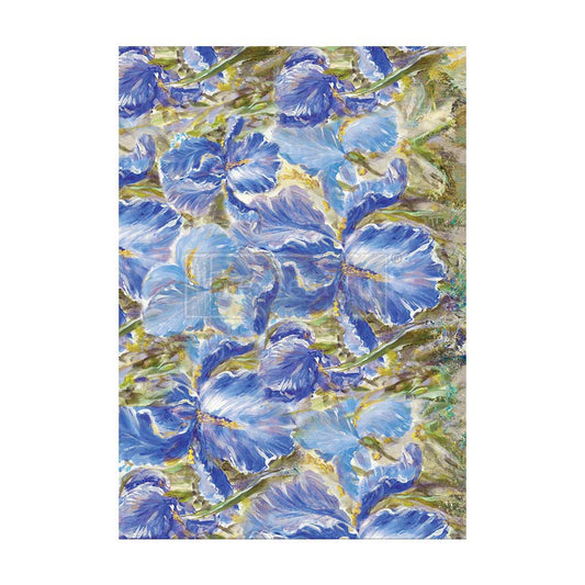 Enchanting Iris - A1 Fiber Paper Decoupage