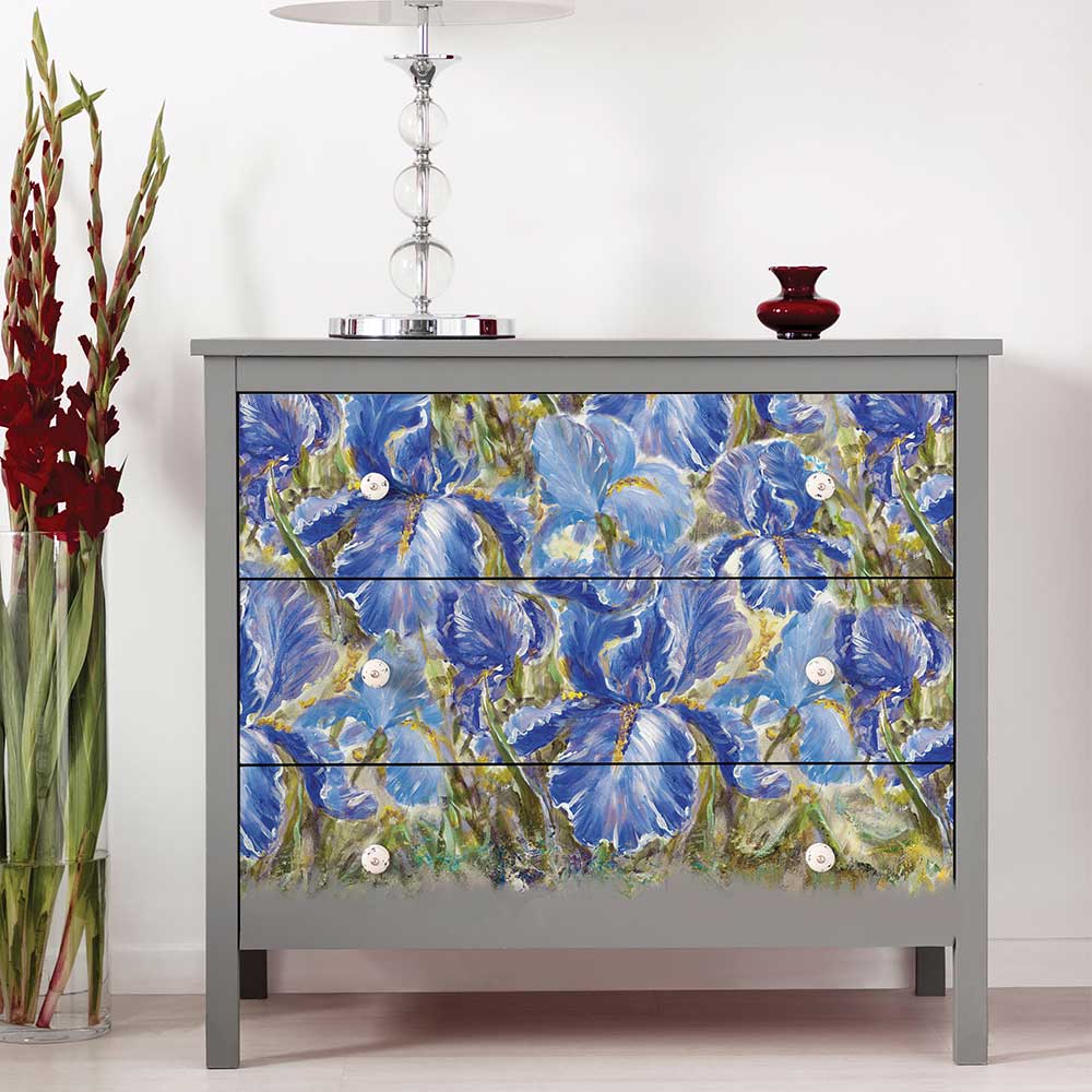 Enchanting Iris - A1 Fiber Paper Decoupage