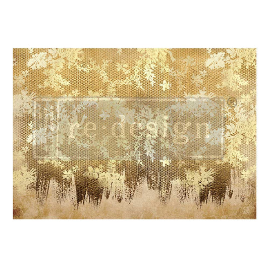 Gilded Lace - A1 Fiber Paper Decoupage