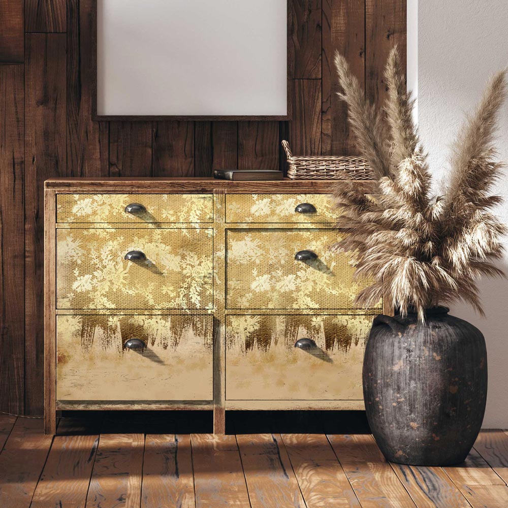 Gilded Lace - A1 Fiber Paper Decoupage