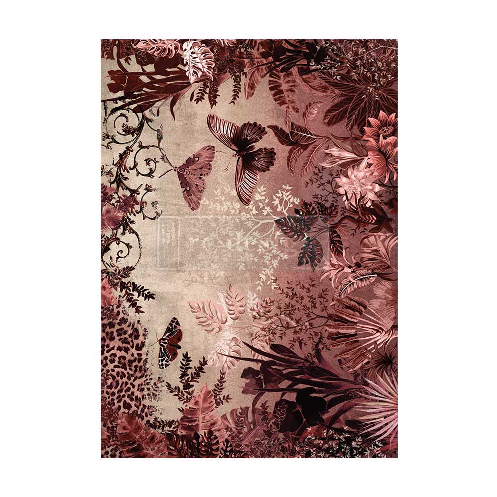 Sepia Rainforest - A1 Fiber Paper Decoupage