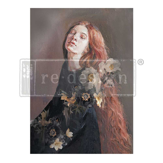Serene Thought - A1 Fiber Paper Decoupage