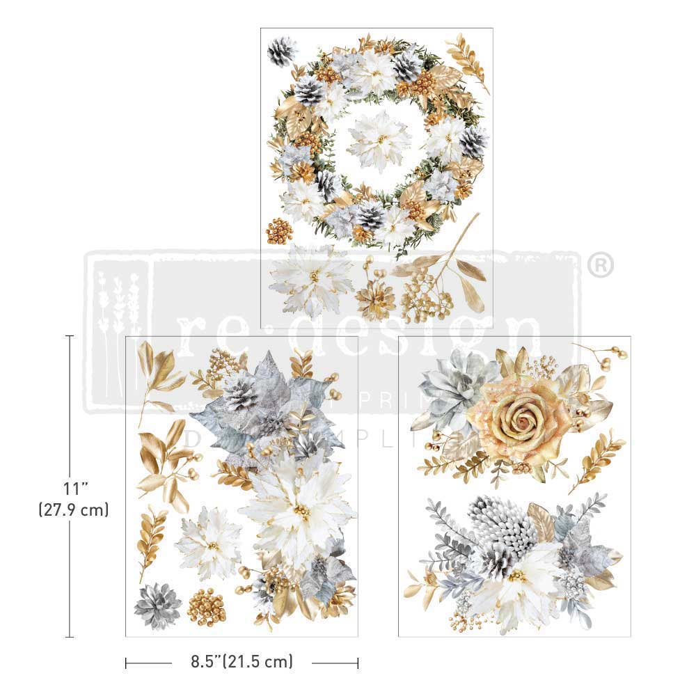 A Gilded Moment - Decor Middy Transfers - 3 sheets, 8.5"x11"