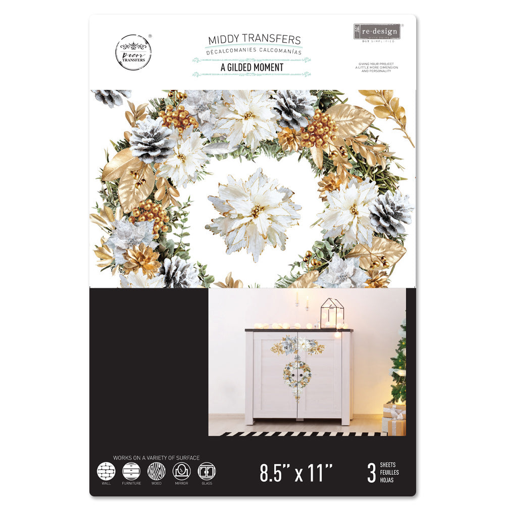 A Gilded Moment - Decor Middy Transfers - 3 sheets, 8.5"x11"