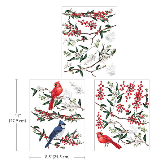 Winterberry - Decor Middy Transfers - 3 sheets, 8.5"x11"