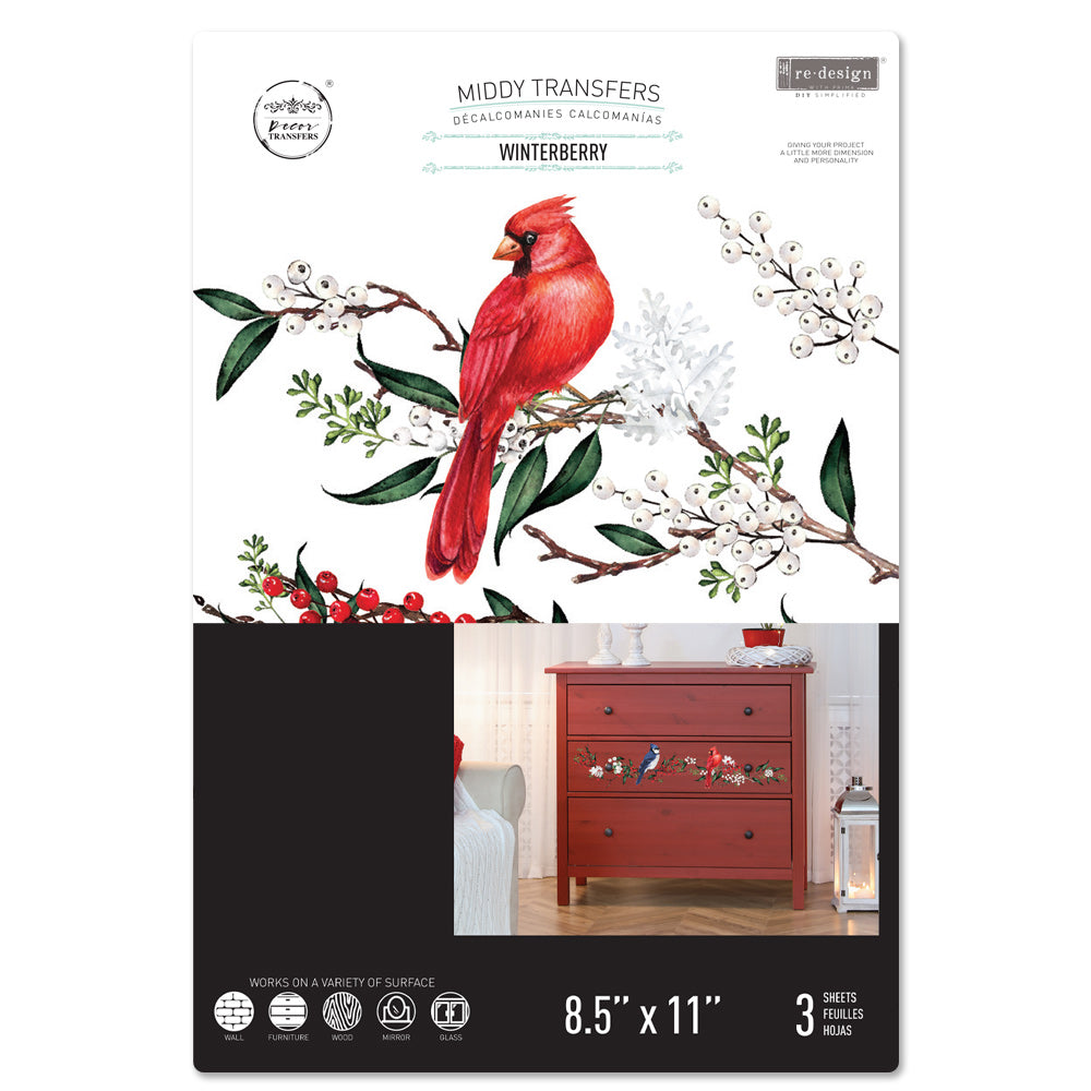 Winterberry - Decor Middy Transfers - 3 sheets, 8.5"x11"