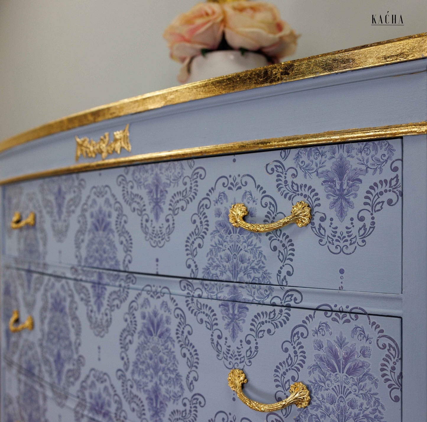 Kacha Dana Damask Transfer - 24" x 35", 2 sheets