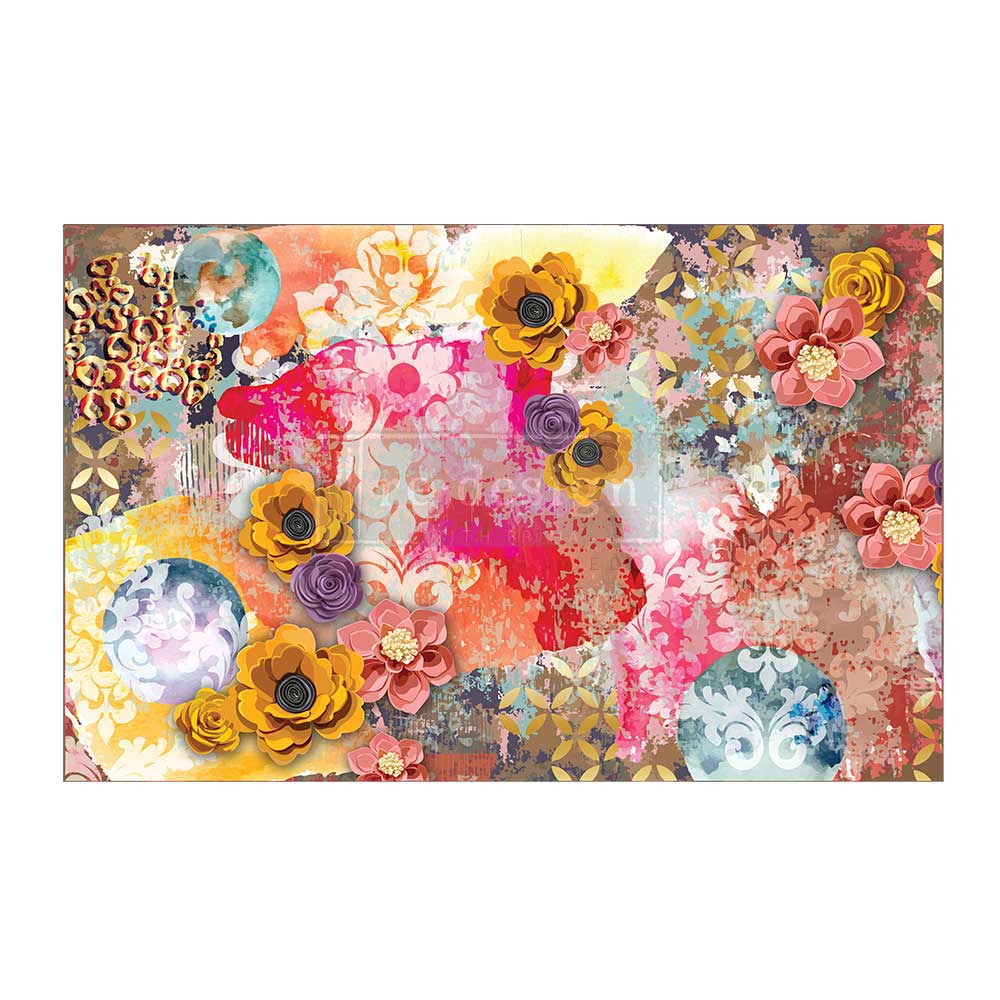 CeCe Abstract Beauty - Fiber Tissue Paper Decoupage - 1 sheet