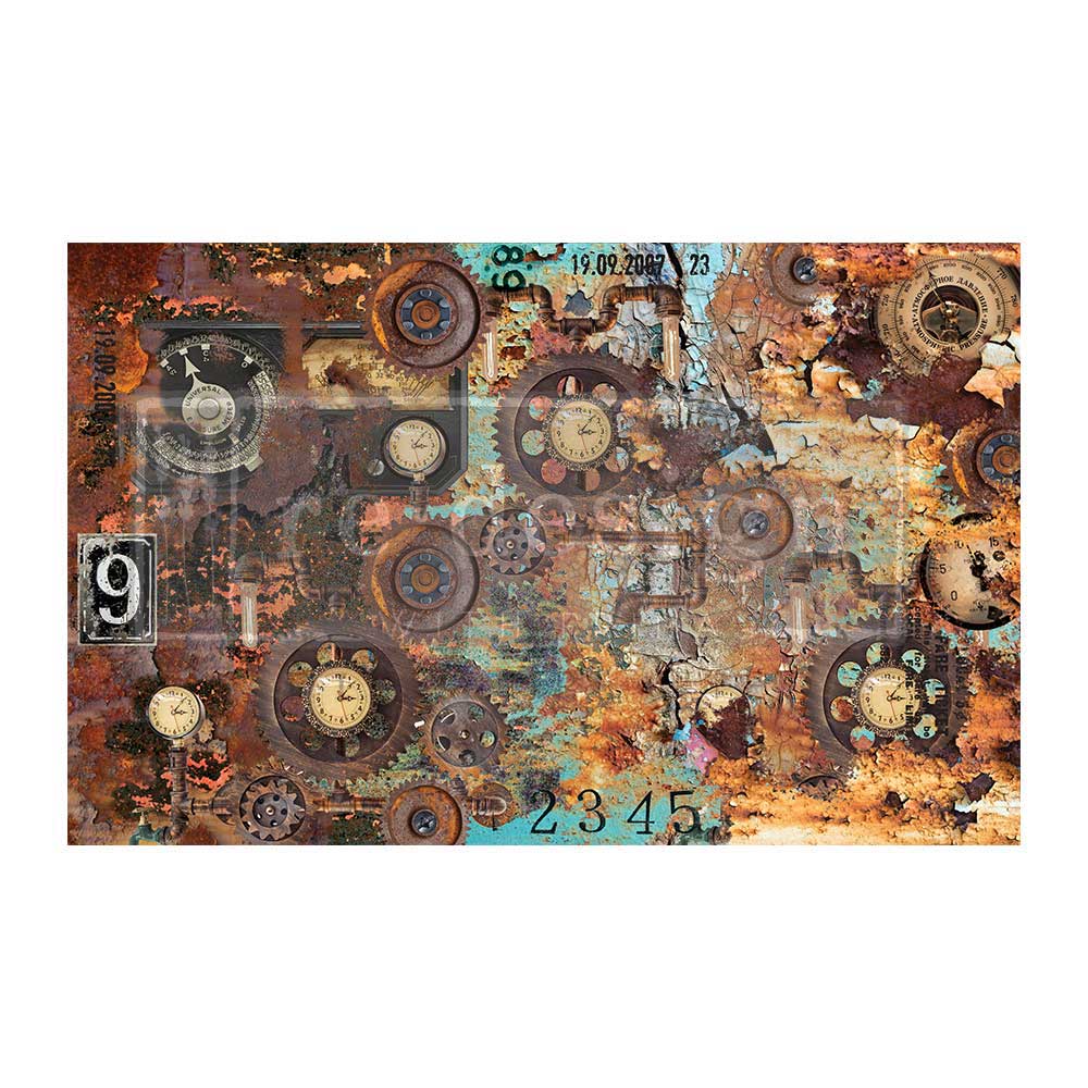 Tarnished Parts - Fiber Tissue Paper Decoupage - 1 sheet