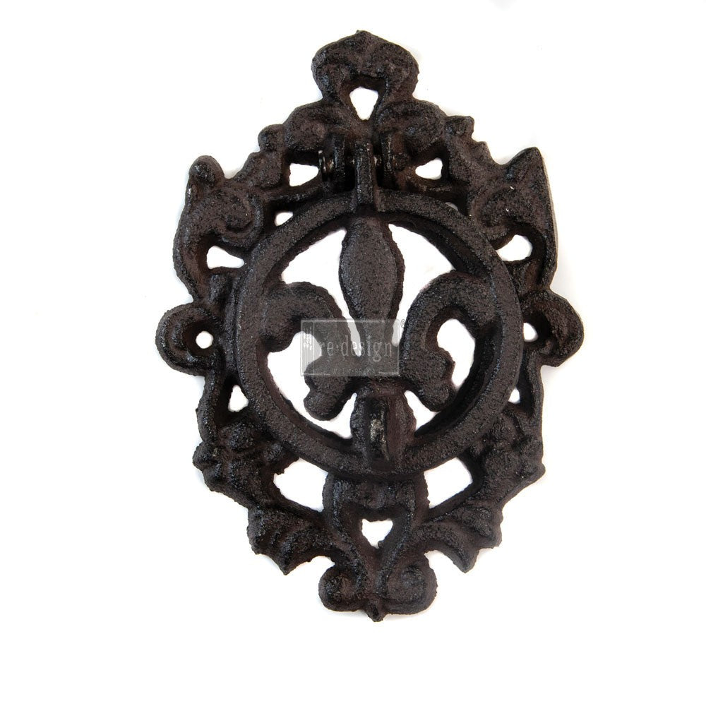Fleur de Lis II Cast Iron Knocker