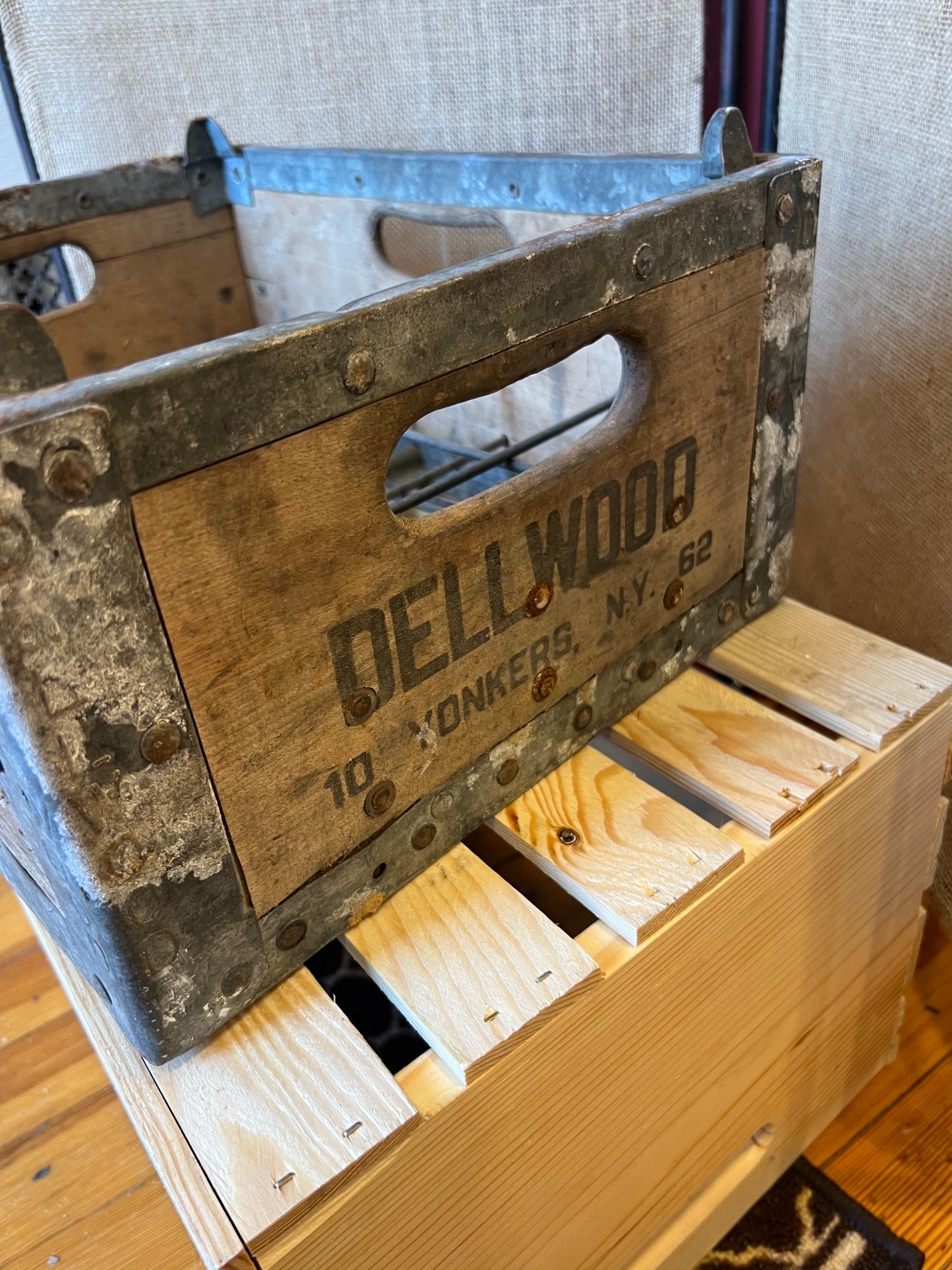 Vintage Dellwood Milk Crate