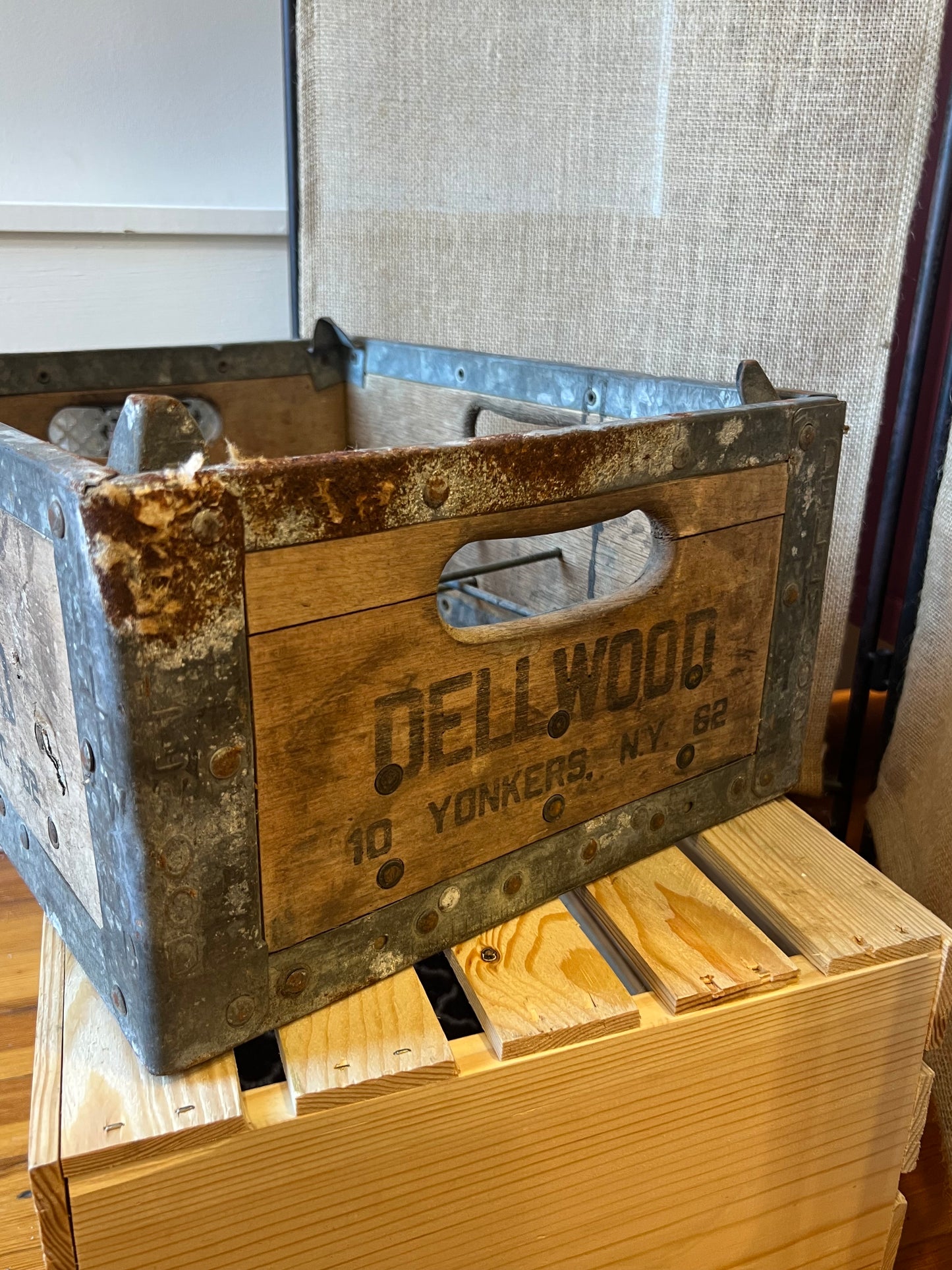 Vintage Dellwood Milk Crate