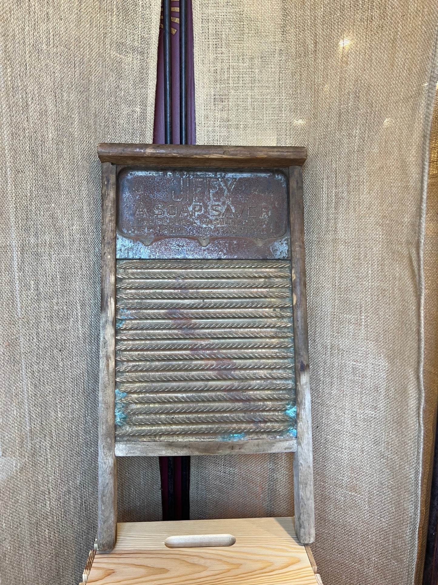 Vintage Jiffy Soap Saver Washboard