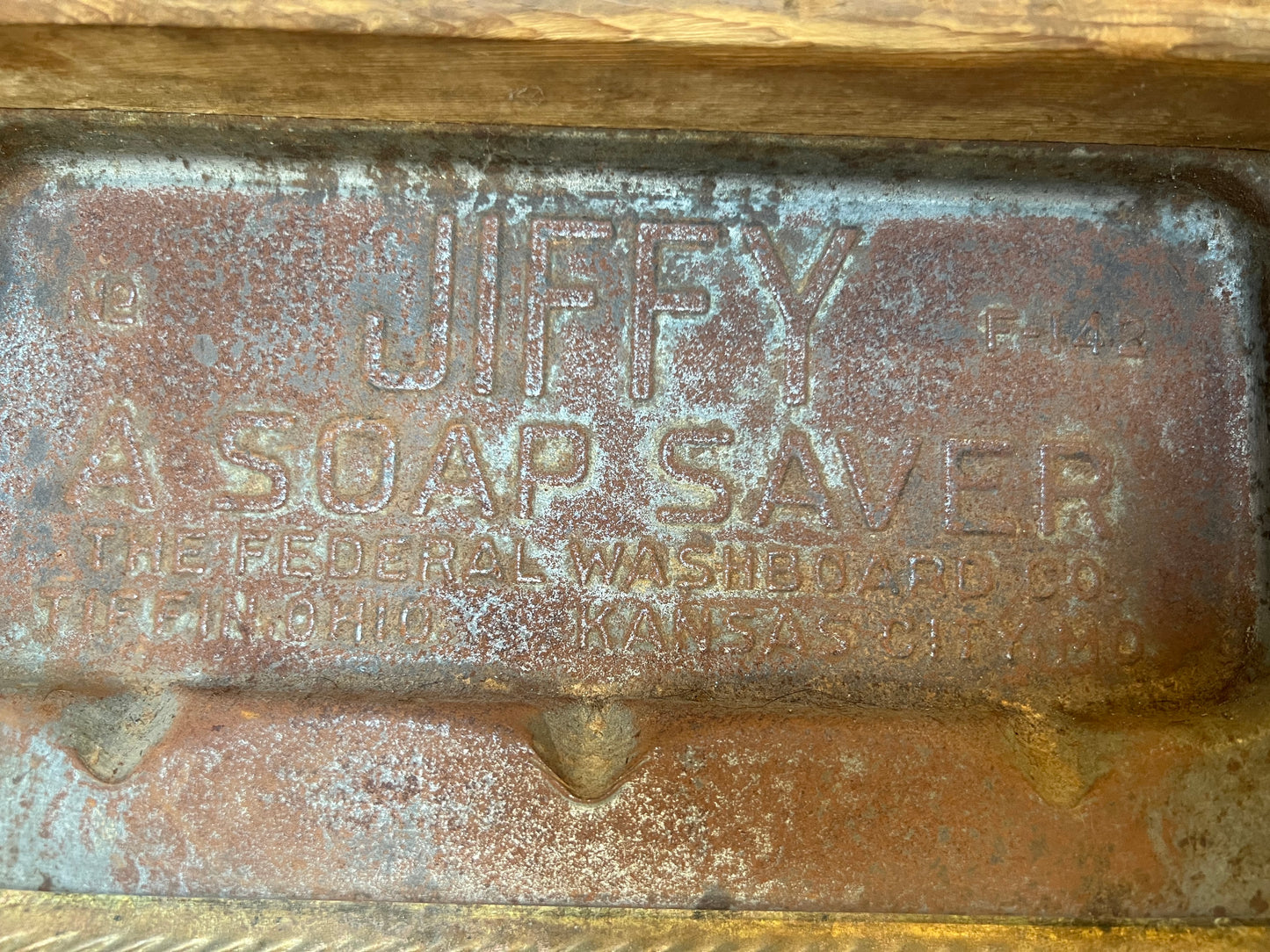 Vintage Jiffy Soap Saver Washboard