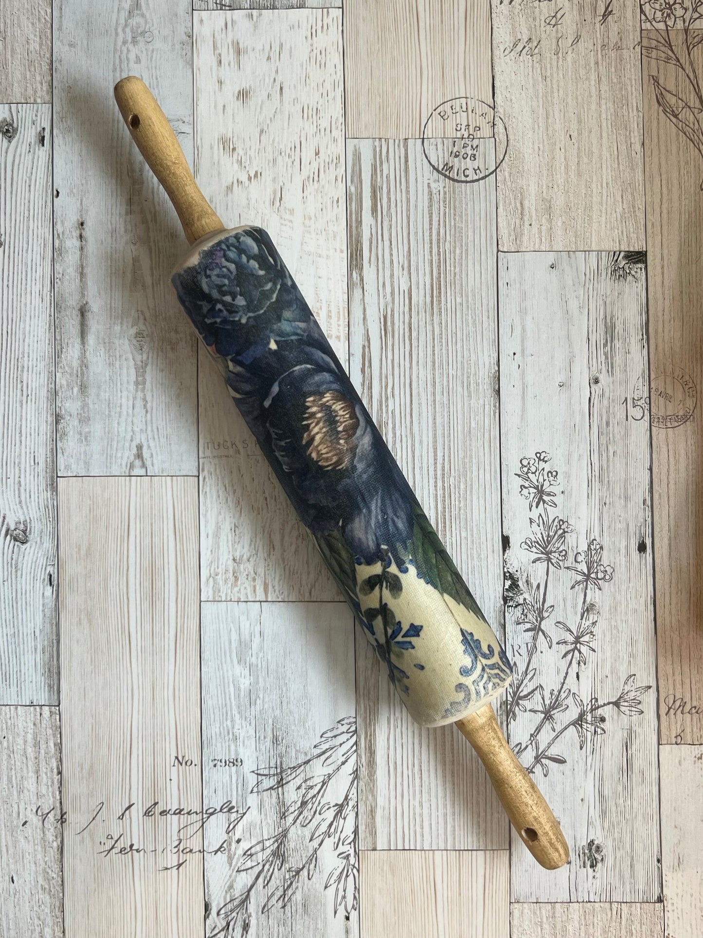 Decorative Floral Rolling Pin