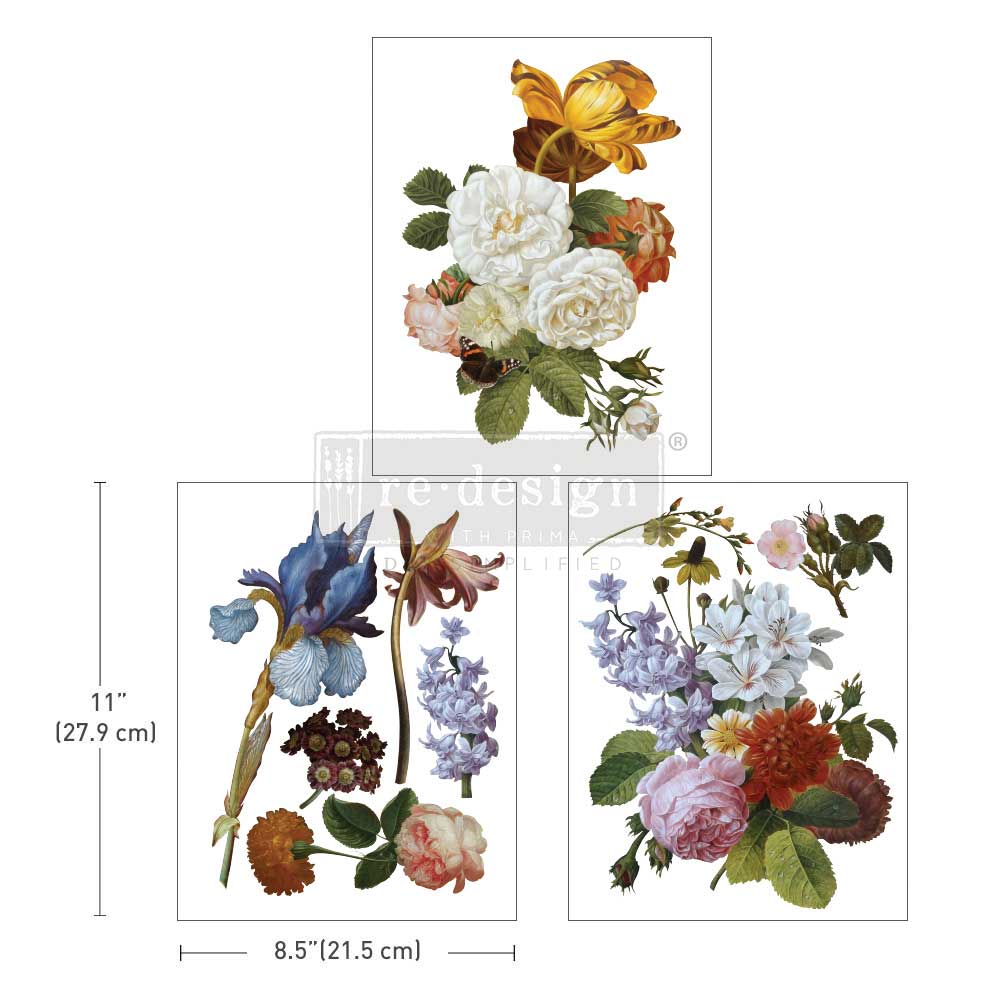 Blossomed Beauties - Decor Middy Transfers - 3 sheets, 8.5"x11"