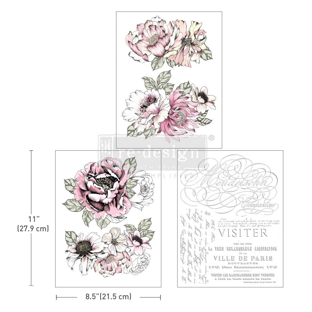 Desert Rose - Decor Middy Transfers - 3 sheets, 8.5"x11"