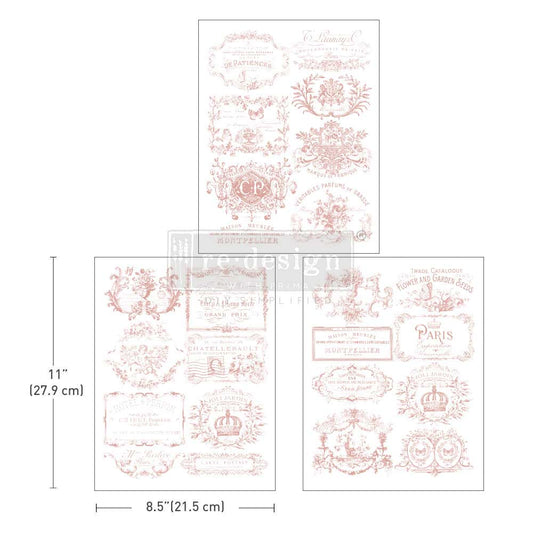 Vintage Labels III - Decor Middy Transfers - 3 sheets, 8.5"x11"