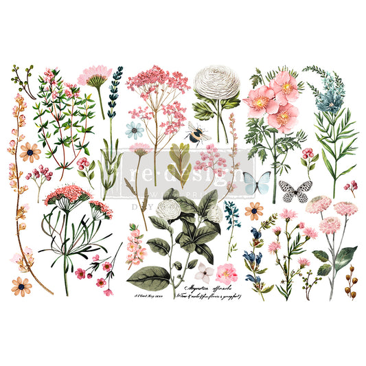 Botanical Paradise - Small Transfer - 6" x 12", 3 sheets