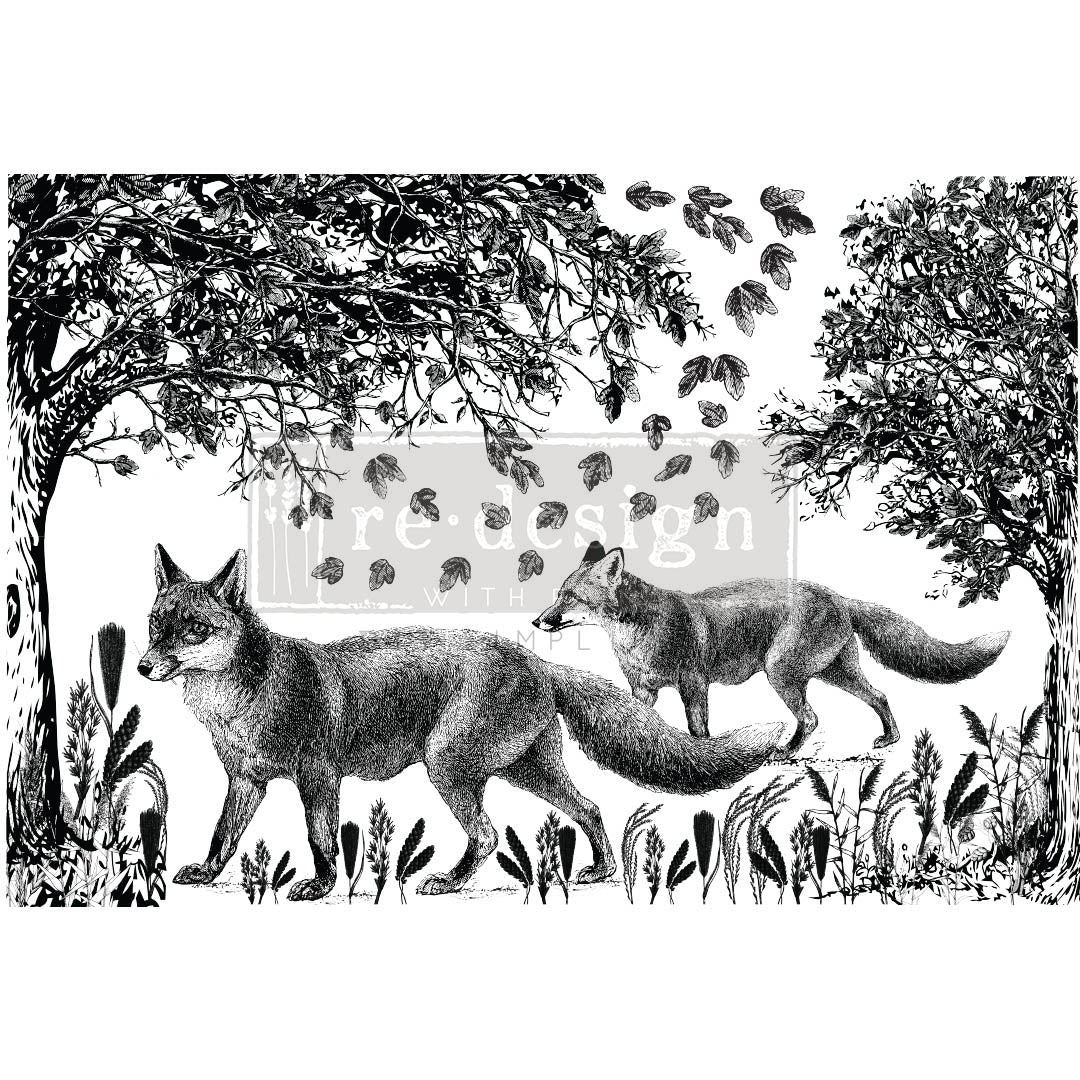 Fox Meadows Decor Transfers - total sheet size 24"x35", cut into 2 sheets