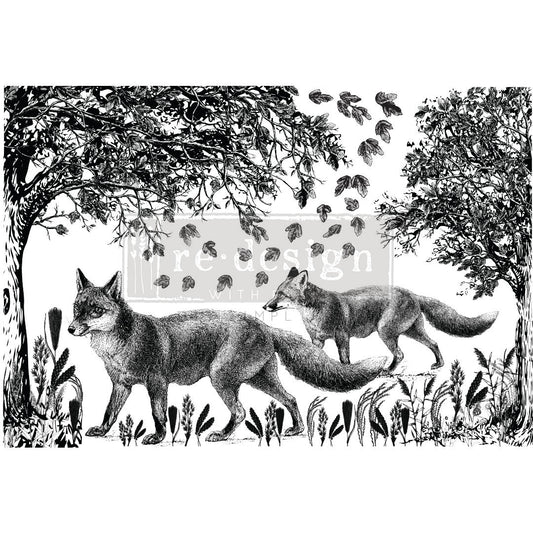 Fox Meadows Decor Transfers - total sheet size 24"x35", cut into 2 sheets