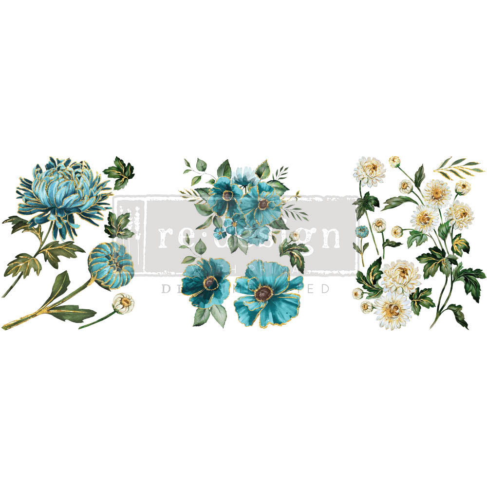 Gilded Floral - Decor Middy Transfers - 3 sheets, 8.5"x11"