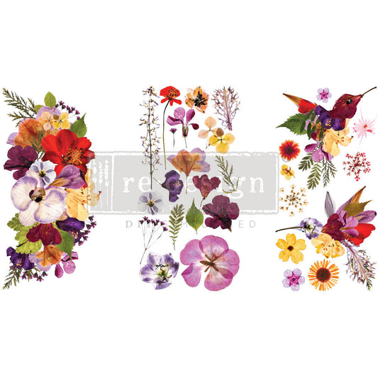 Organic Flora - Small Transfer - 6" x 12", 3 sheets