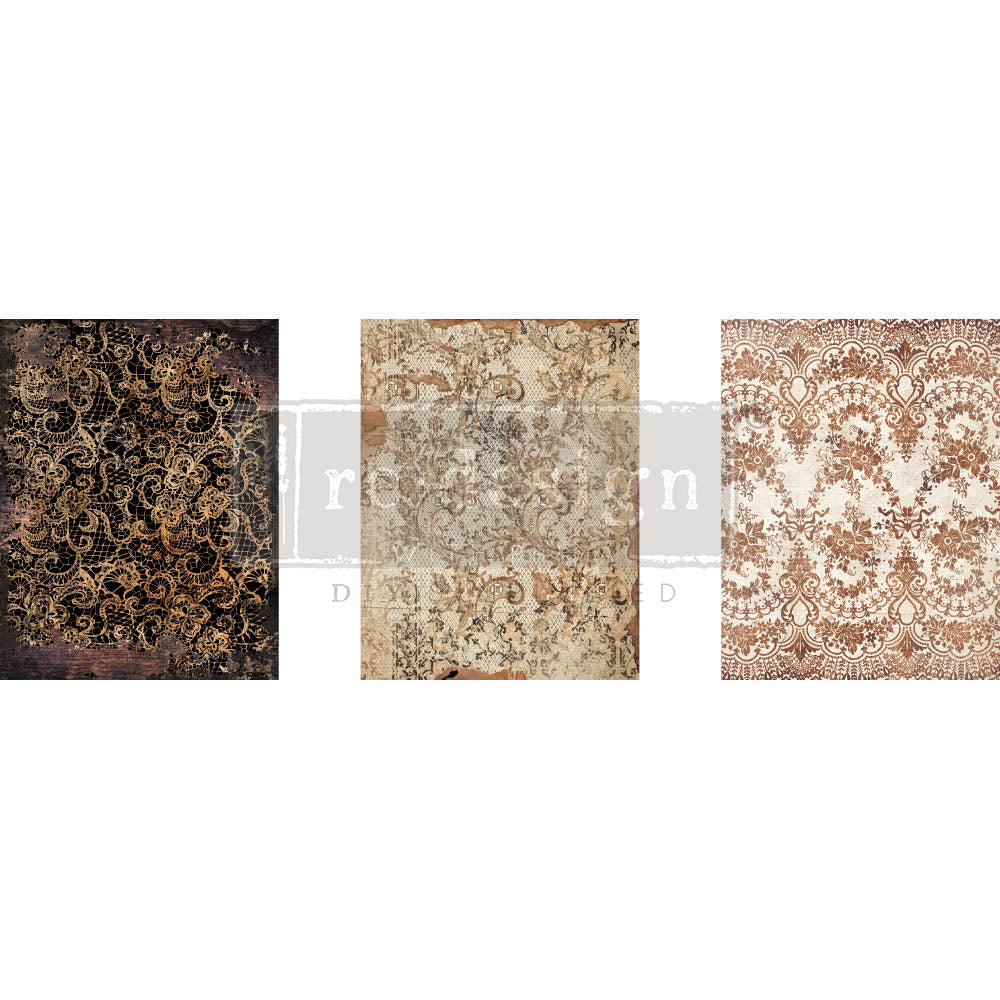 Delicate Lace - Decor Middy Transfers - 3 sheets, 8.5"x11"