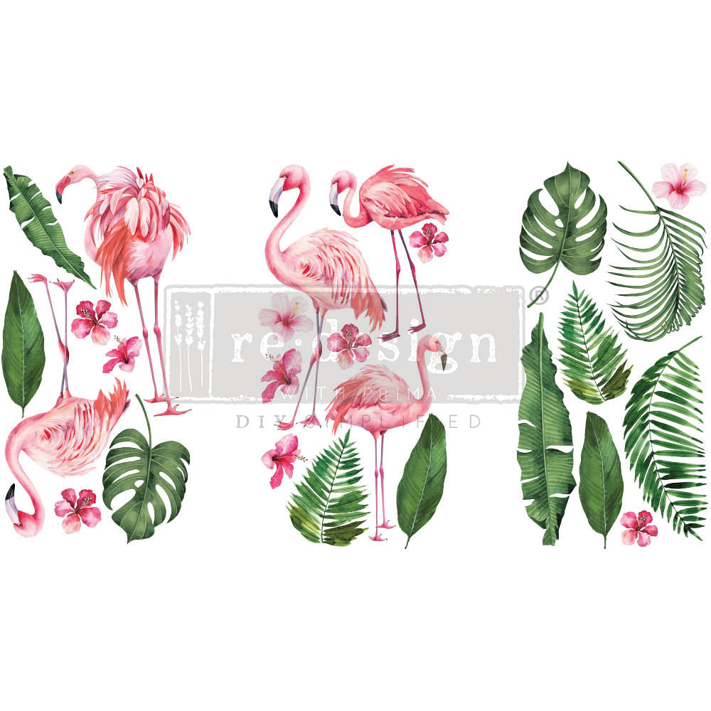 Flamingo Pink - Small Transfer - 6" x 12", 3 sheets