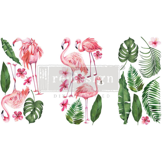 Flamingo Pink - Small Transfer - 6" x 12", 3 sheets